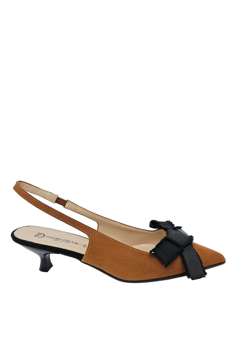 Divine Follie Slingback camoscio