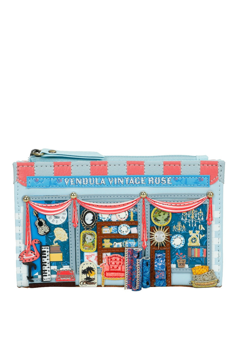 Vendula Portafoglio Piegato Compatto Vintage Rose