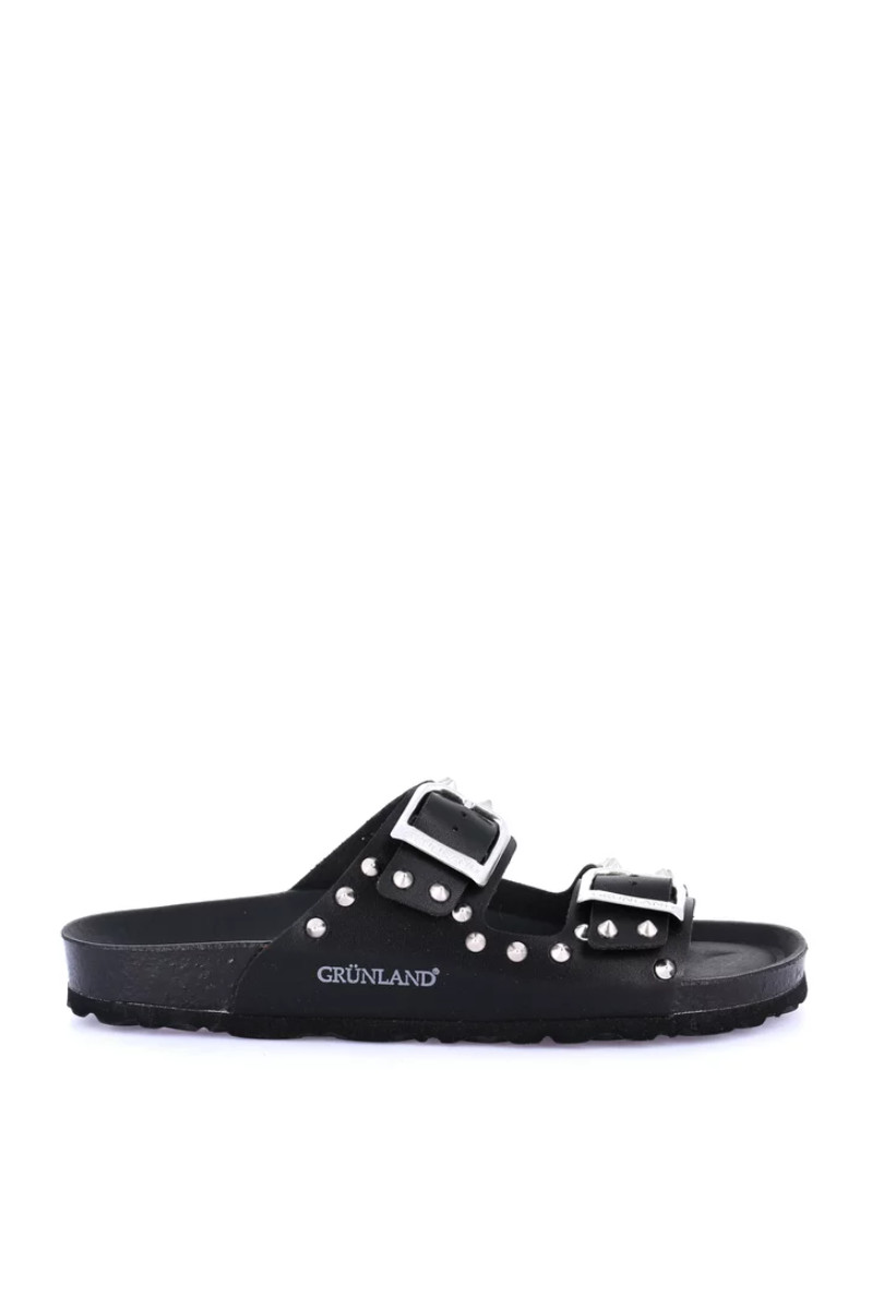 Grunland Ciabatta doppia fascia con borchie