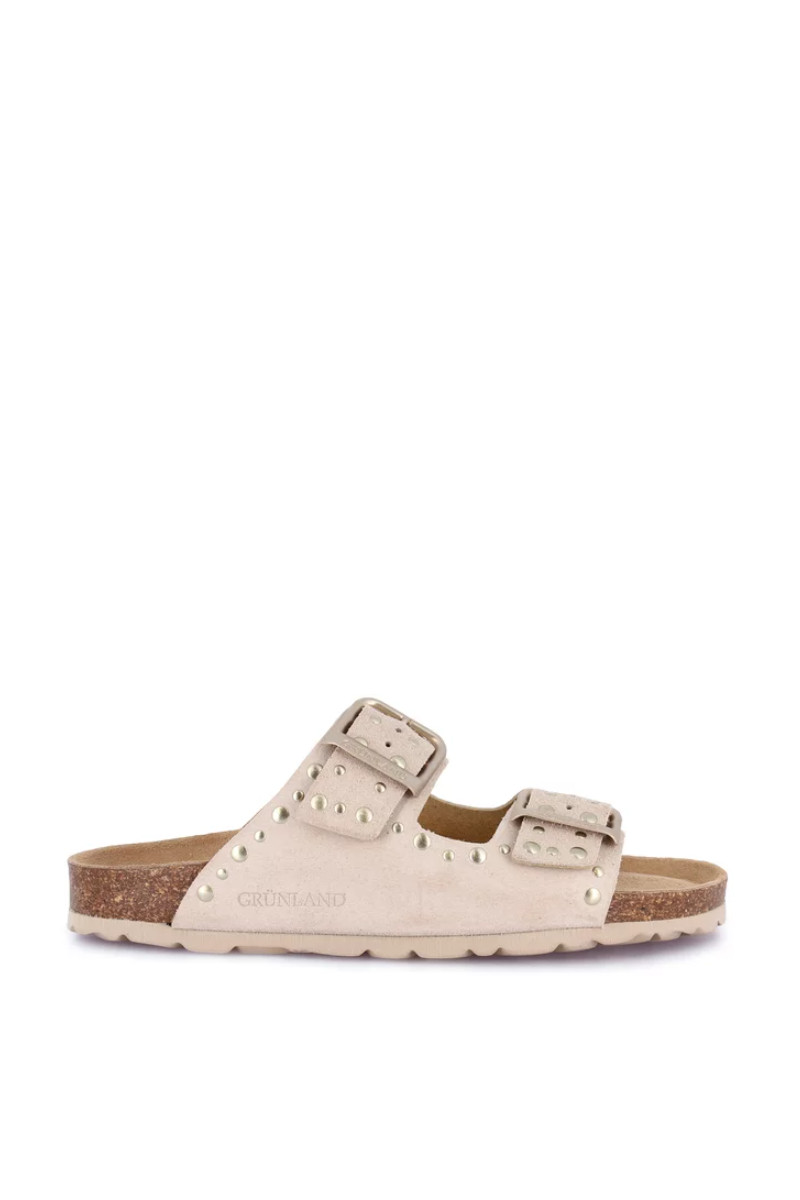 Grunland Ciabatta doppia fascia con borchie