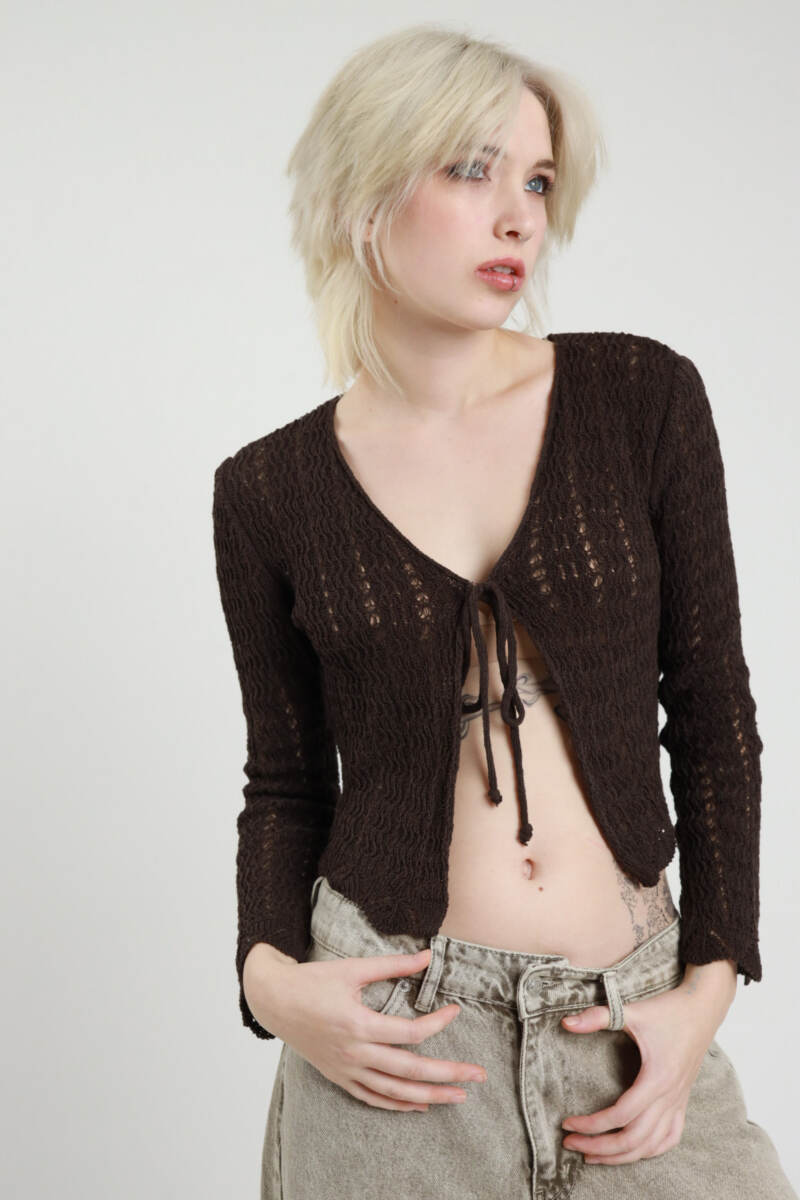 SusyMix Cardigan Crop Traforato
