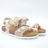 sandalo cipria floreale bambina grunland