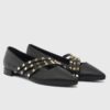 ballerine donna punta borchie nero
